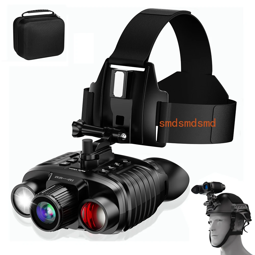 Upgraded Hunting Night Vision Goggles, Head-Mounted Night Vision Binoculars, 8X Digital Zoom, Built-in Compass, Key Backlight