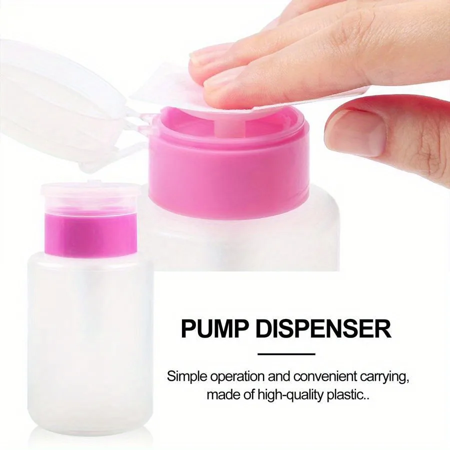 60ml Pressa Vuota Bottiglia di Arte Del Chiodo Pompa Dispenser Smalto di Plastica Struccante Portatile Detergente Bottiglia di Acetone Strumento per Manicure