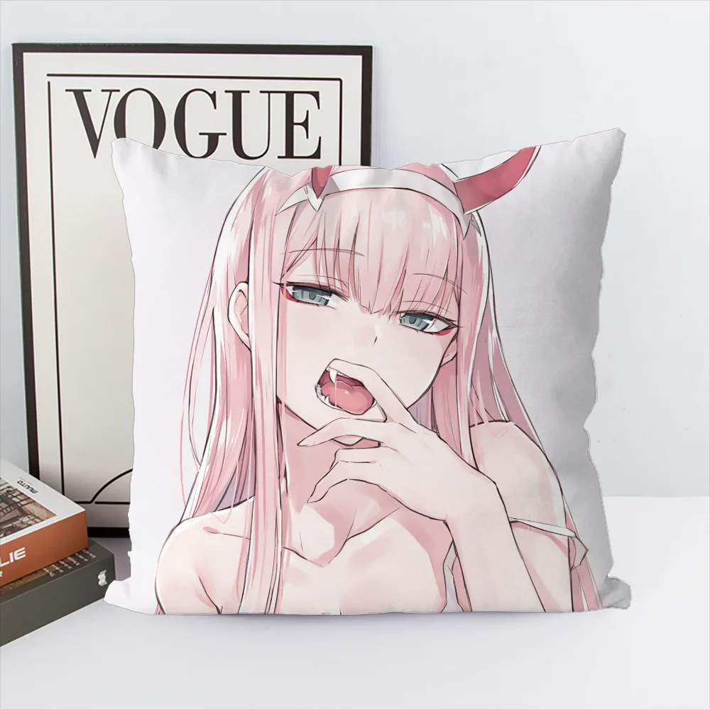 

Darling in the FranXX Luxury Pillow Covers Double-sided For Car Pillows 45x45 Cushions Cover Home and Decoration Sofa Pillowcase