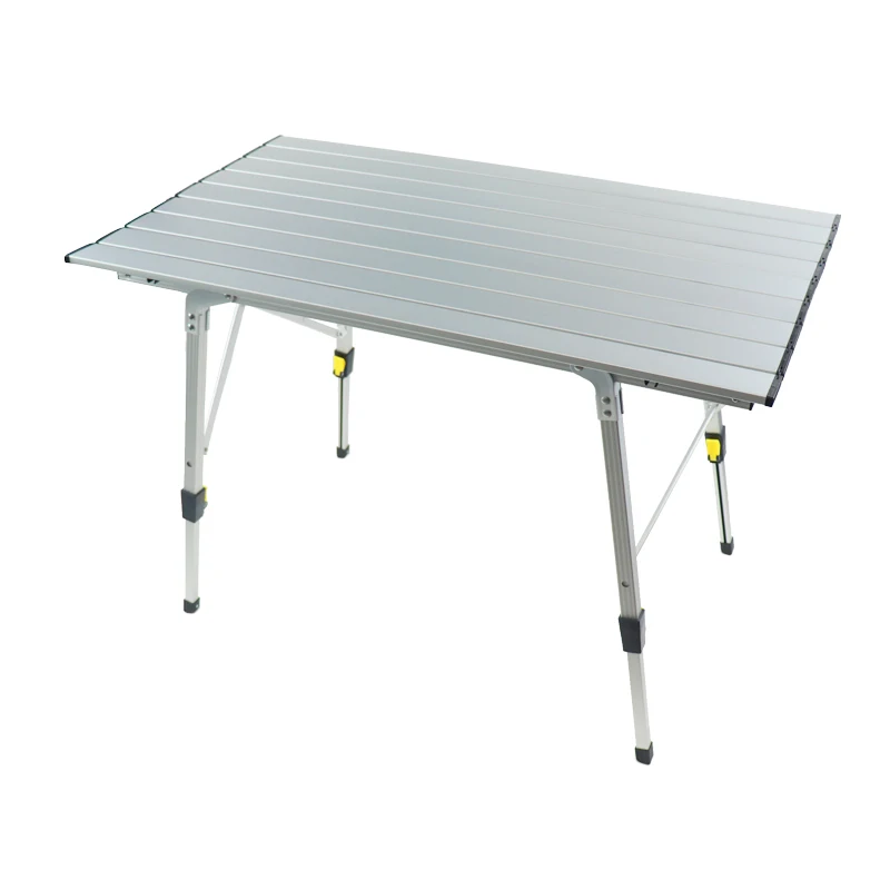 

Outdoor Folding Table Wood Grain Aluminum Alloy Egg Roll Table Large Lifting Camping Table Portable Camping Aluminum Plate Table