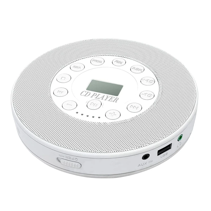 Bluetooth CD Player Portable Stereo Sound System Rechargeable Playback CD/CD-R/CD-RW/MP3 USB AUX IN Earphone Jack-HDL