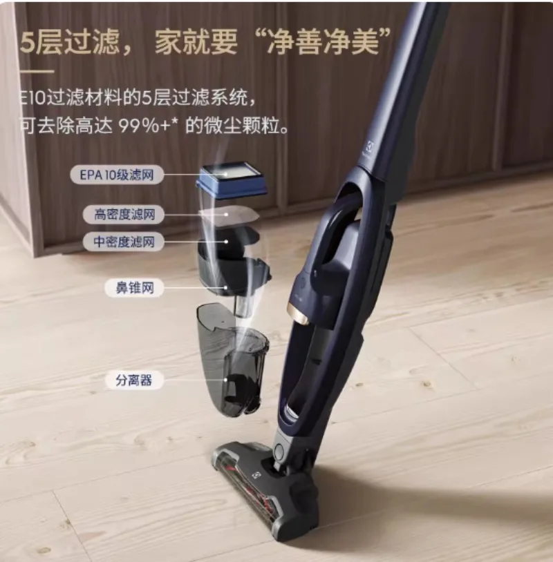 가벼운 무선 진공청소기 Q6 고출력, 가정용 애완동물 털 및 진드기 제거