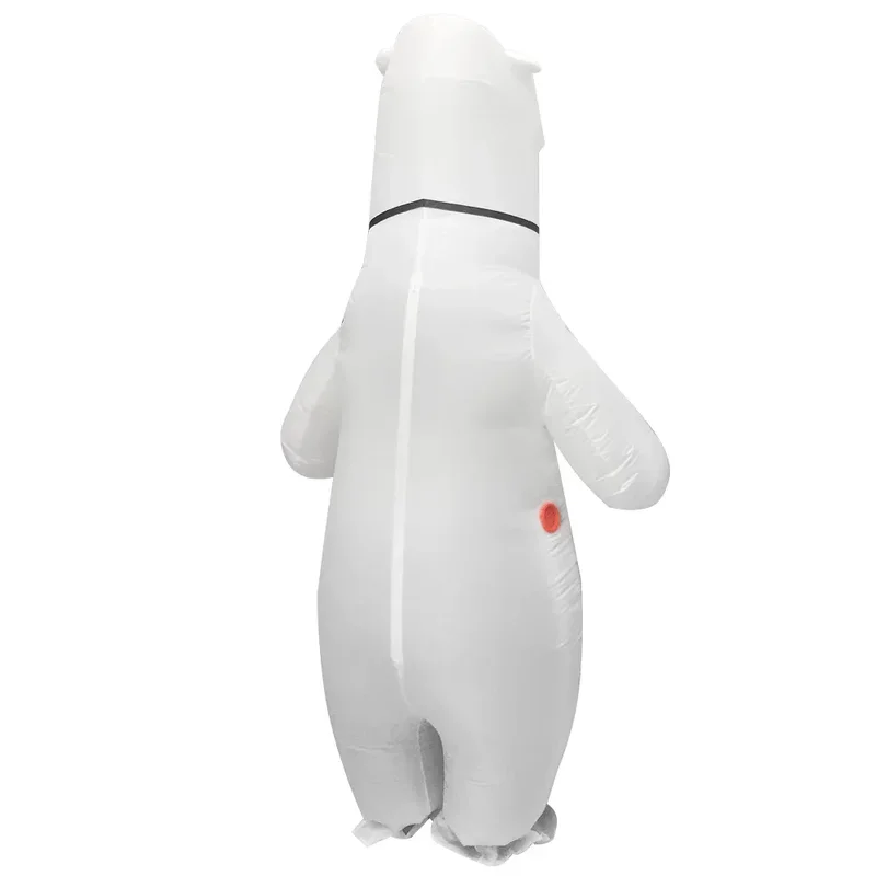 Disfraz inflable de oso Polar blanco para adultos, disfraces de Anime, disfraz de mascota para hombres, disfraces de fiesta de Halloween, Cosplay