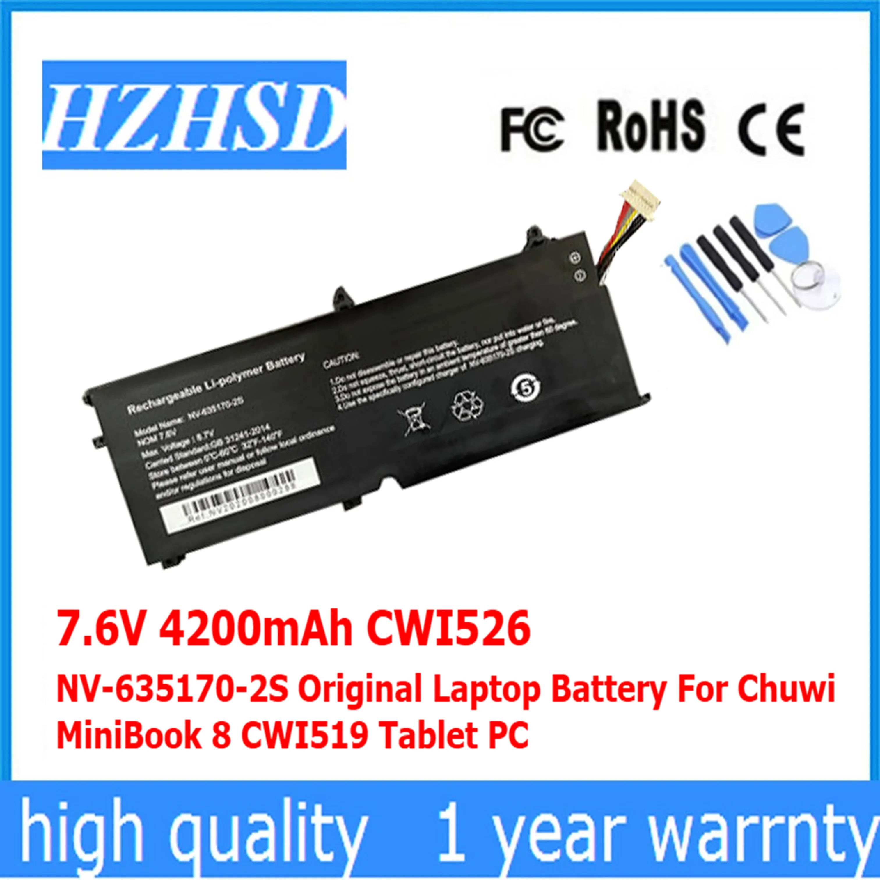 7.6V 4200mAh CWI526 NV-635170-2S Laptop Battery For Chuwi MiniBook 8 CWI519 Tablet PC