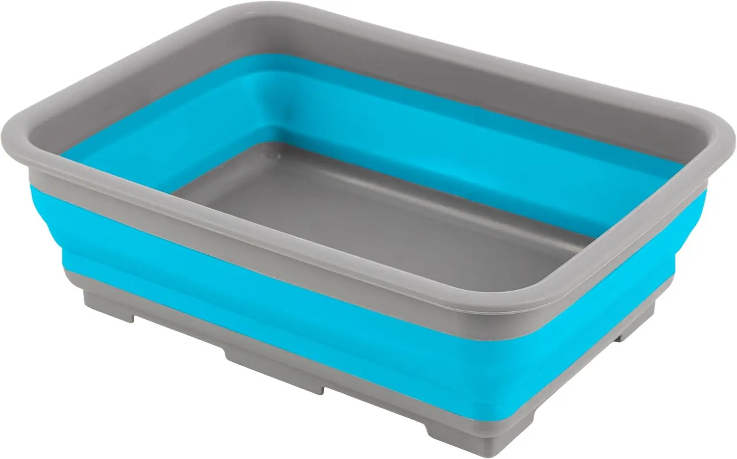 

Collapsible 7.27L Foldable Wash Bucket for Cleaning, Camping, Beach, and Laundry - Blue