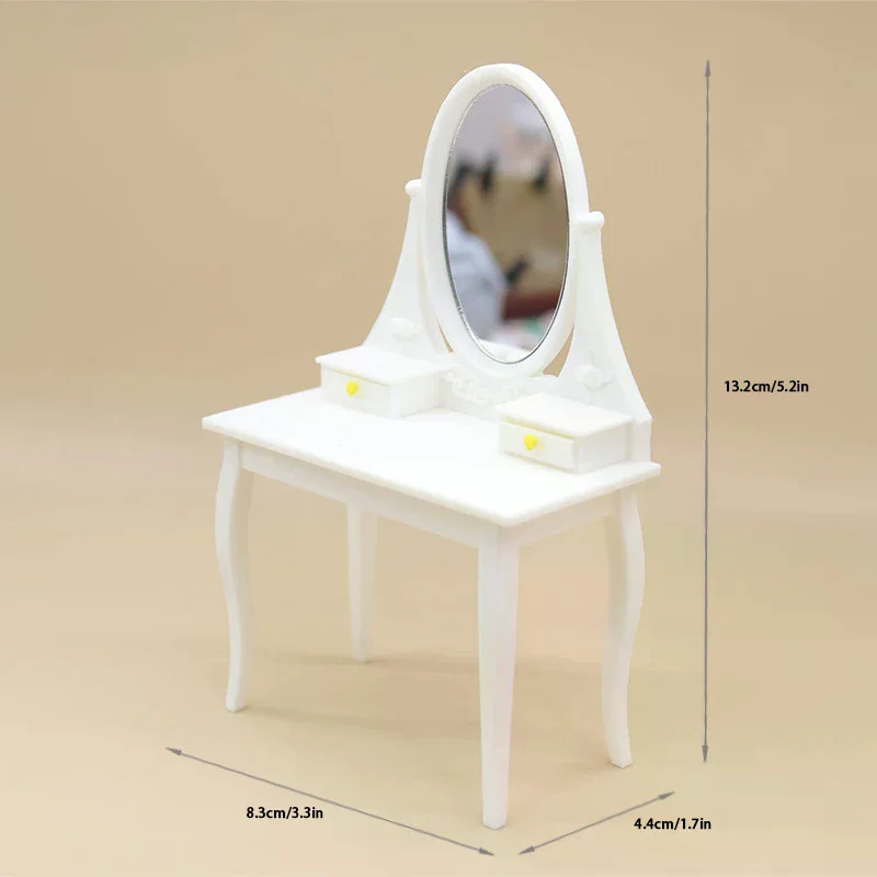 Dollhouse Simulation Dressing Table Model Dollhouse Bedroom Decoration Dolls House Living Scene Decor Accessories