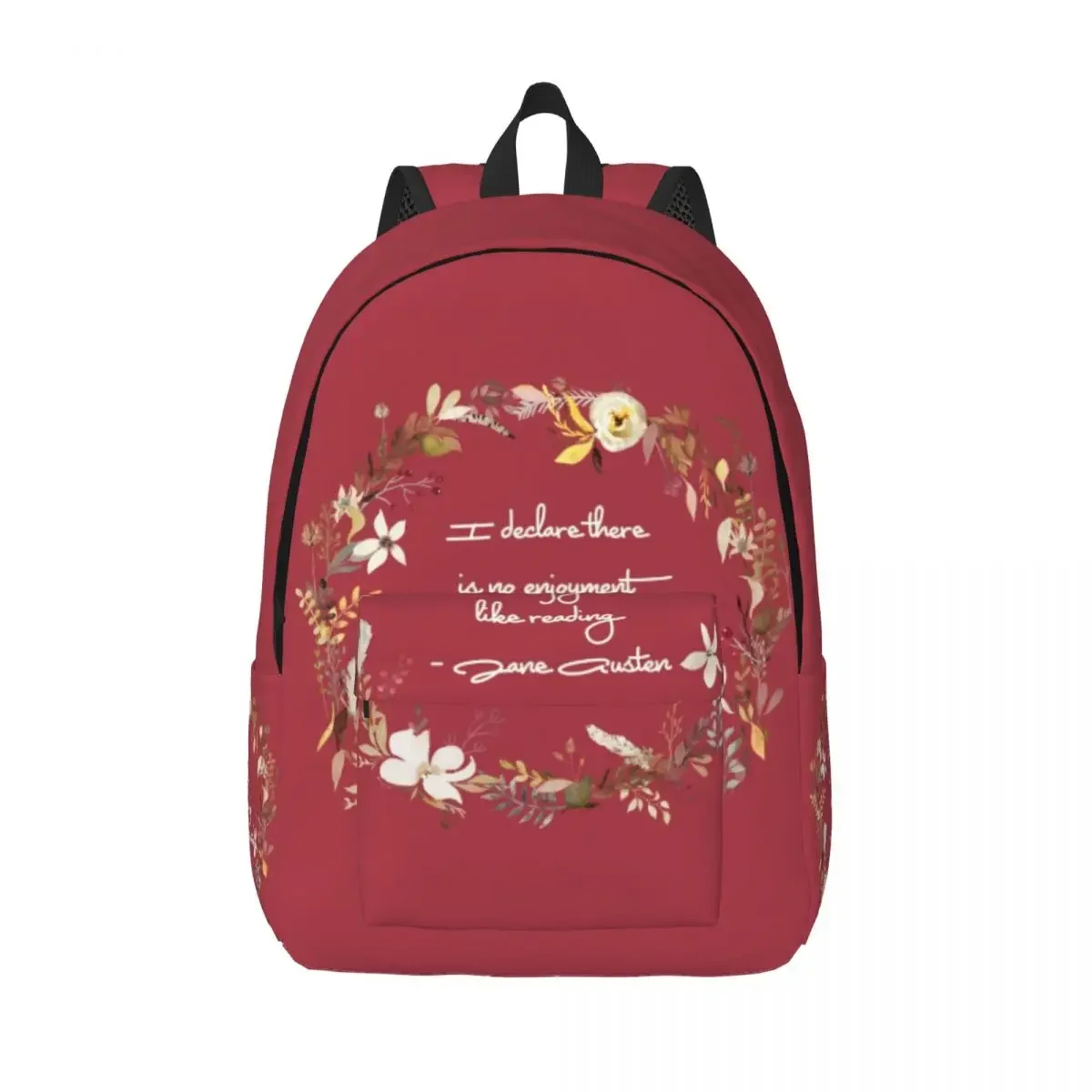 Jane Austen Quote Laptop Backpack Women Men Fashion Bookbag for College School Student Enjoy Reading Bags