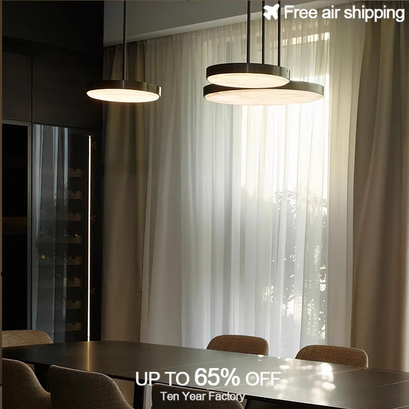 الحديثة الفاخرة الذهب الأسود جولة الرخام الثريا غرفة الطعام المنزل سقف داخلي معلق ضوء الزخرفية مع لهجات كريستال #3