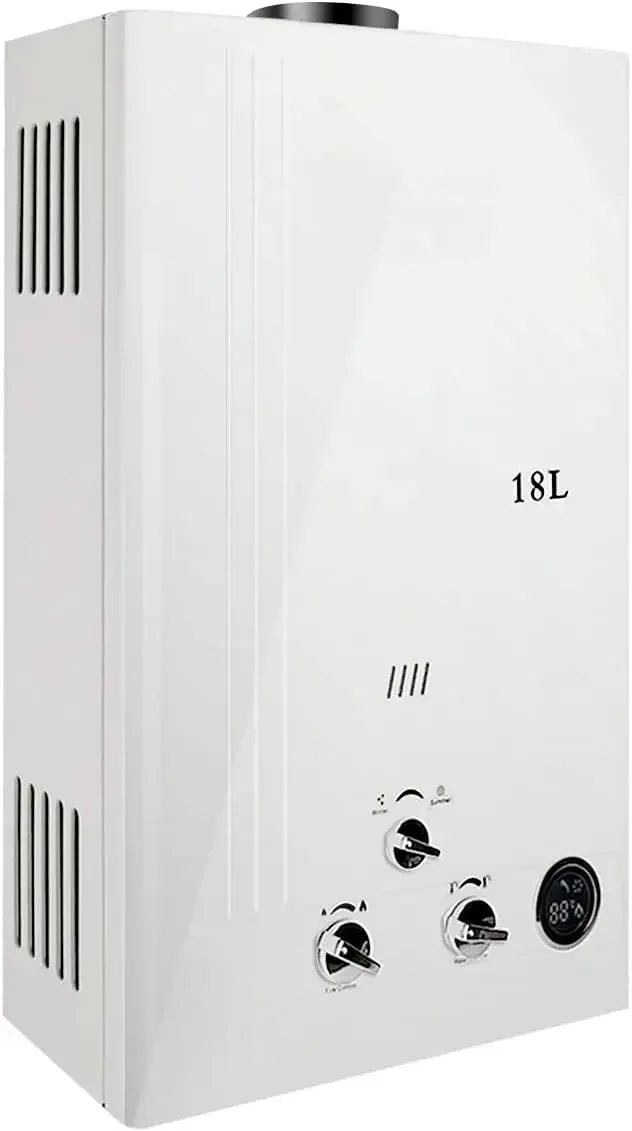 18L LPG Propane Gas Hot Water Heater 90000 BTU Tankless Instant Boiler Digital Display with Shower