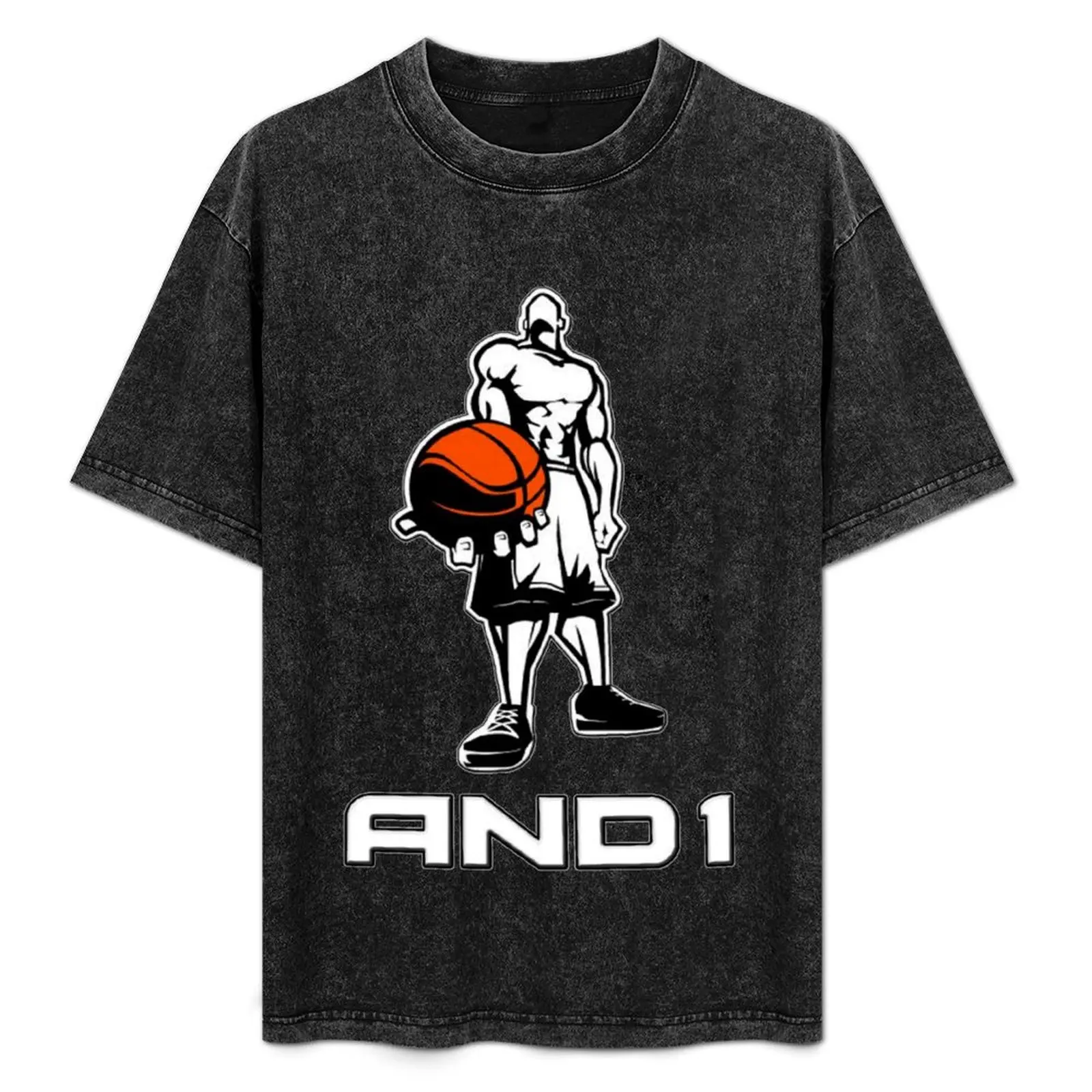 

AND1 - Streetballer 1990s T-Shirt Daily Casual Short Sleeve Tee Shirt
