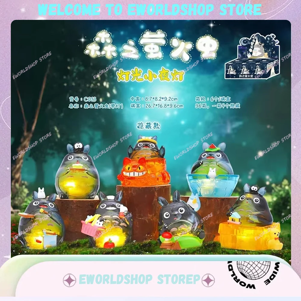 2025 New Anime My Neighbor Totoro Blind Box Hayao Miyazaki Forest Firefly Version Blind Box Figurine Toys for Kid Birthday Gifts