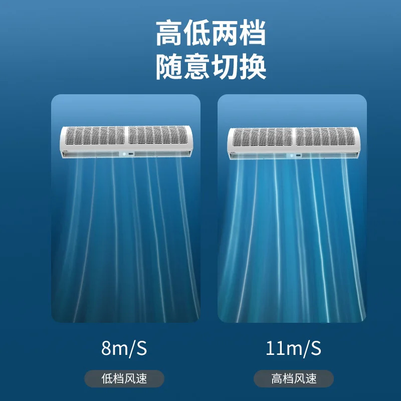 High-Powered Air Curtain for Elevators: 0.6/0.9-Meter Hallway Air Curtain Fan, Cabin-Style Motion-Sensor Air Curtain