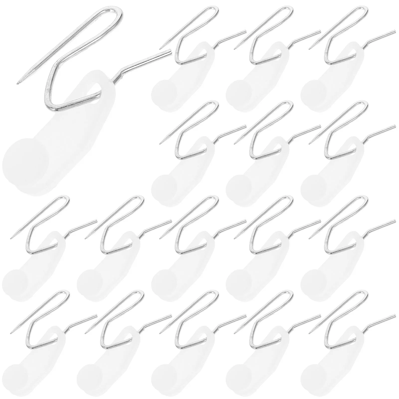 

80Sets Plastic Curtain Hooks Lightweight Shower Curtain Rail Pulley Hooks for Bathroom Drapery Accessories