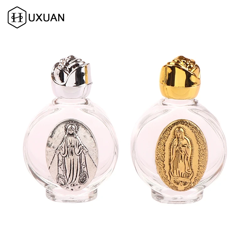 Empty Holy Water Jesus Bottle Religious Bottle Christian Baptism Supplies Refillable Portable Cosmetic Packaging Empty Bottle