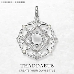 Pendant White Lotus Brand New Fashion Vintage Jewelry Europe Accessories 925 Sterling Silver Soul Gift For Woman