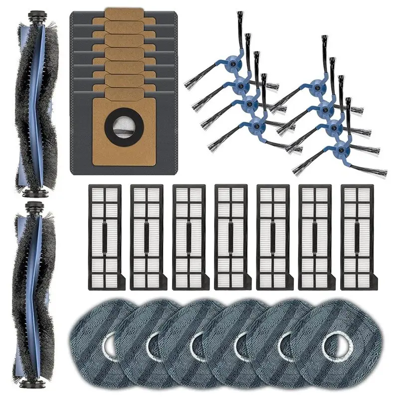 [NEW!A67Z】 Washable And Reusable Replacement Parts For Eufy X10 Pro Omni Robot Vacuum- Main Side Brush, Hepa Filter, Mop Cloth,