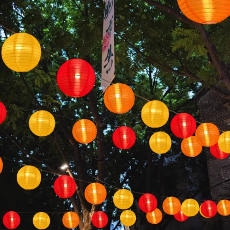20–40 cm wasserdichte Stofflaterne für den Außenbereich, Weihnachtsfeier, Festival, Dekoration, Park im Freien, Camping, Party, Hängelaterne, 9 Farben – Detail 1