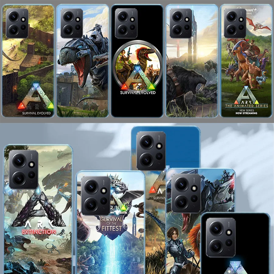 Coque de téléphone transparente Game ARK Survival Evolved pour Redmi Note 14 15 Pro 5G 13 12 Pro Plus 11 11T 11E 11S 10 Pro 10S 9 9S