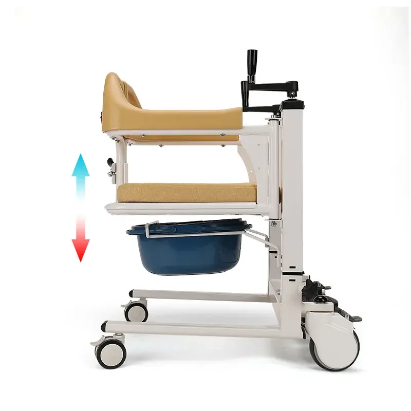 Health Care Supplies Manual Patient Transfer Lift Chair With Commode Shower For Elderly