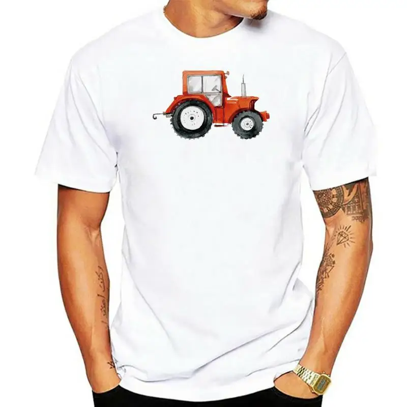 Cute T-shirt Men Farm Agriculture Tractor Print T Shirt Cotton Fabric Black Clothes Car Tops Plus Size Tees Casual Tshirt