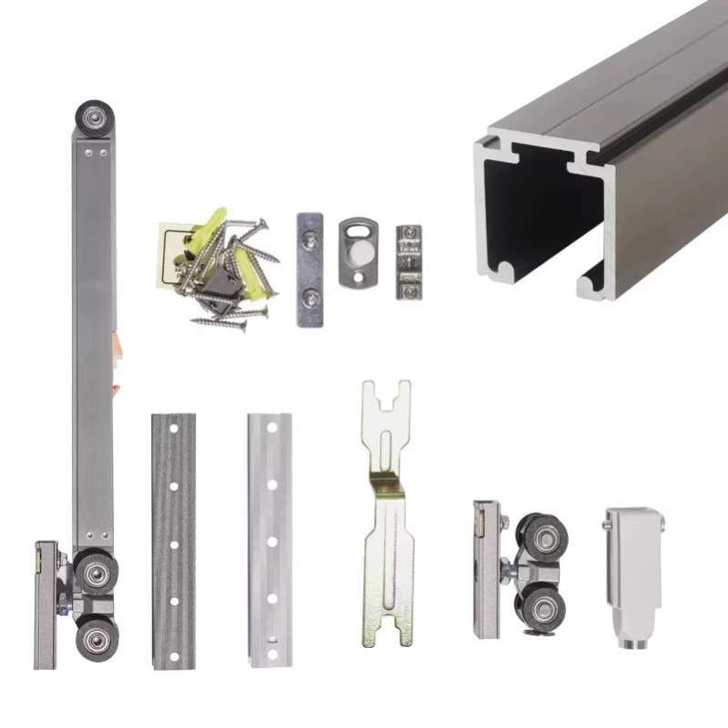 Quick Release Press Bullet Hidden Pocket Door Slide Rail Slide Pull Translation Door
