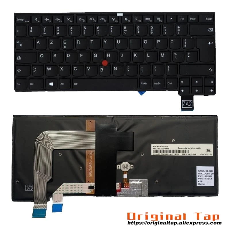 FR French Backlit Keyboard for Lenovo Thinkpad T460p 00UR366 00UR406