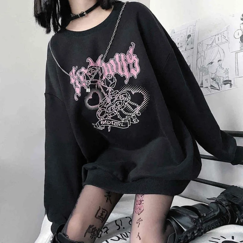 Sweet and Cool Women's Loose Classic Spring and Autumn Comfortable Multi Functional Unique Style Lazy Fashion Hoodie