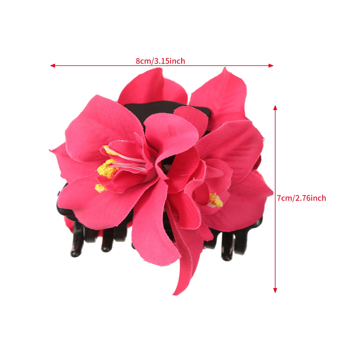 AWAYTR Fabric Flower Hair Claw Clips Women Girls Large Shark Clip Hair Clip Barrette Ponytail Hair Clamps Hair Accessories