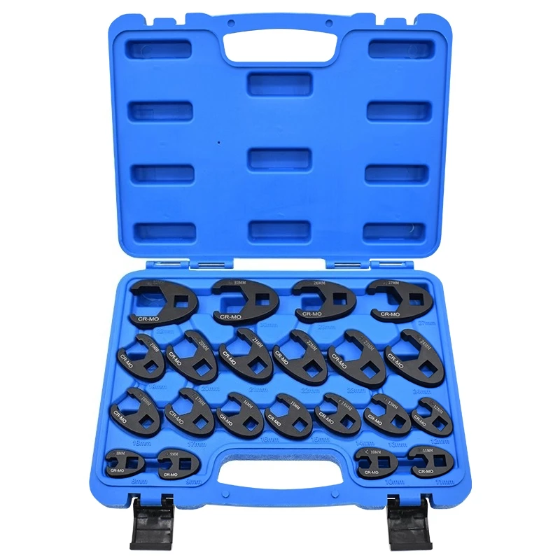 21-Piece Set Multifunctional YouTube Wrench Open Wrench Head U-joint 8-24mm Special Tool for Narrow Spaces