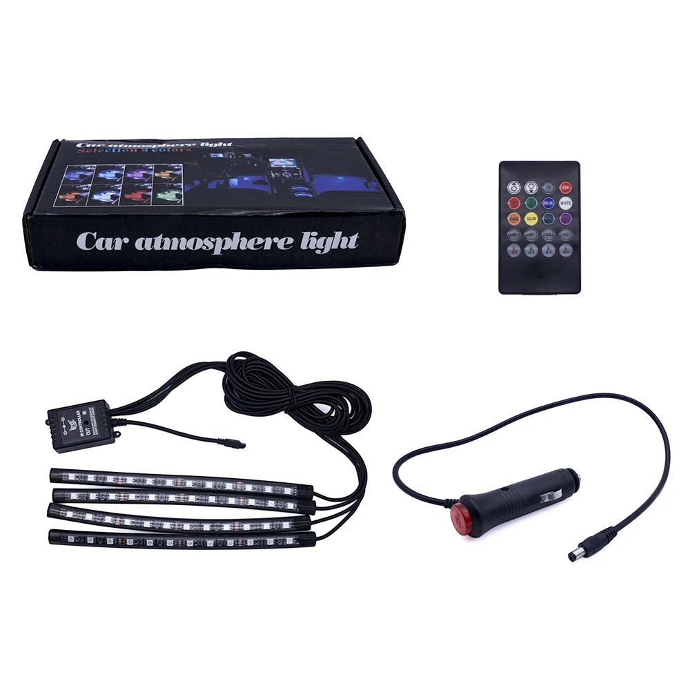 car accessories interior decorate atmosphere light 12V RGB LED car led strips app ambient light in car