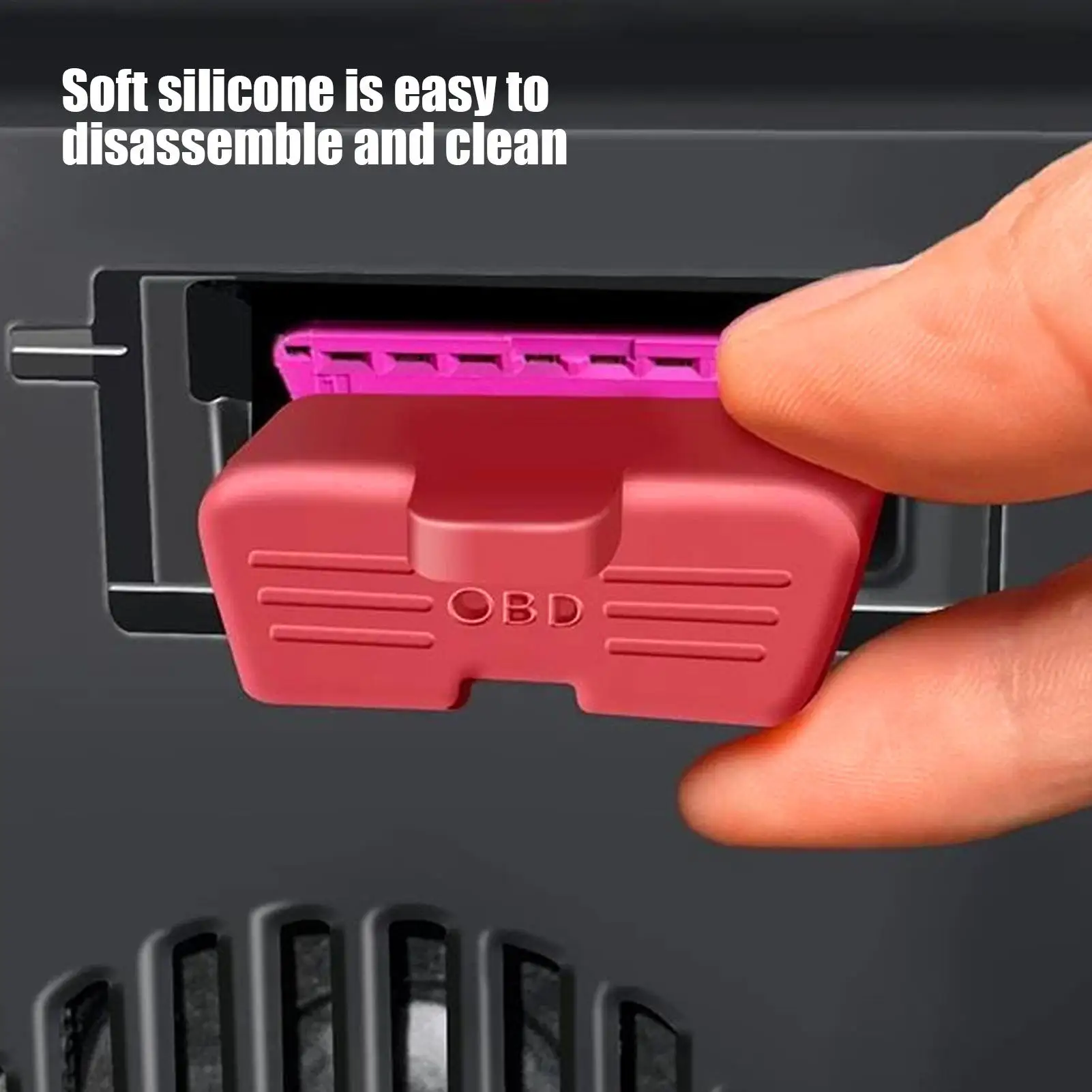 Car Silicone OBD Port Dust Cover Waterproof Diagnostic Connector Protector Daily Driving Adventure Vehicle Wash Protection