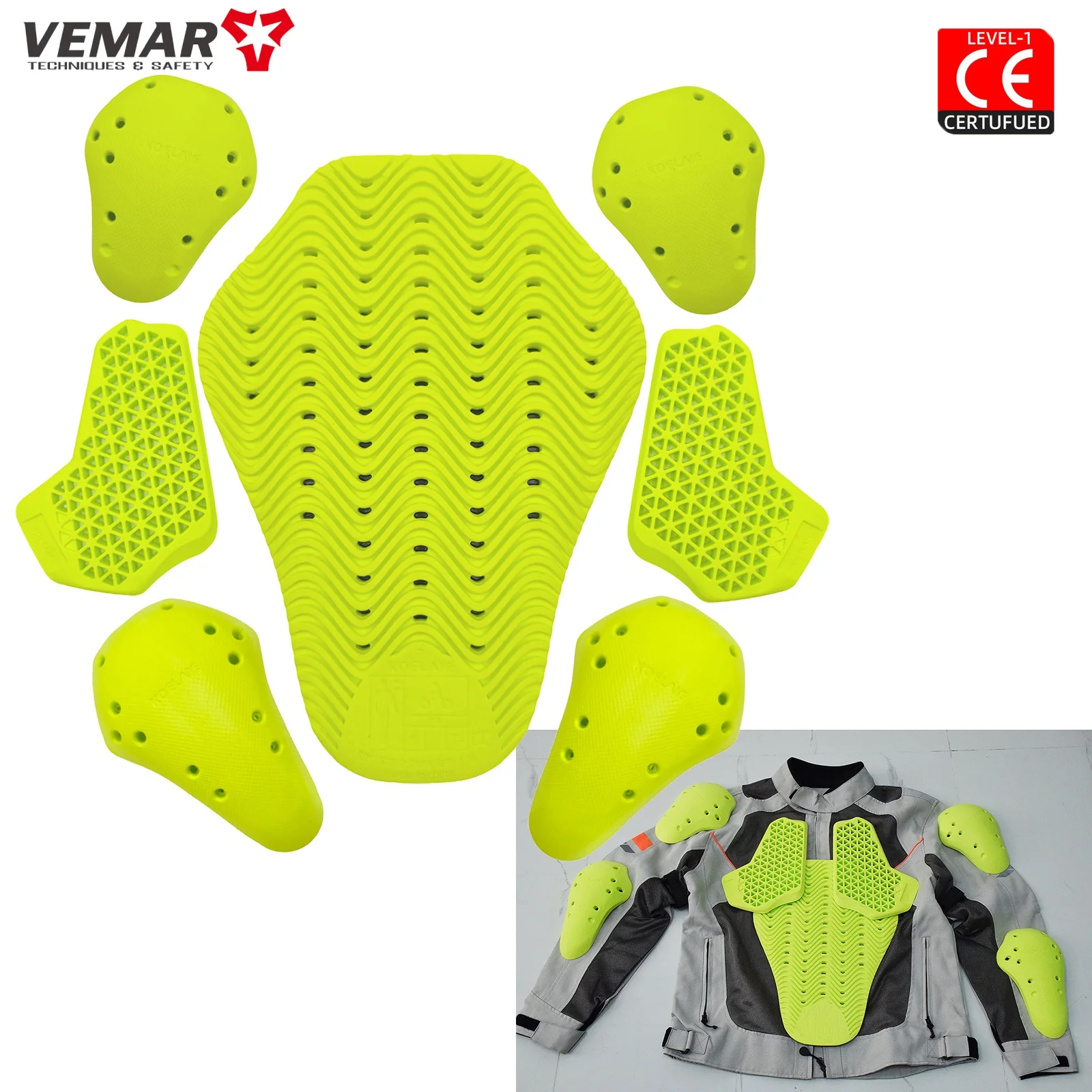 

Motorcycle Jacket Built-in Protection Pads CE1 Level Motocross Jacket Insert Pads Moto Jacket Protector Pad Motorcycle Equipment