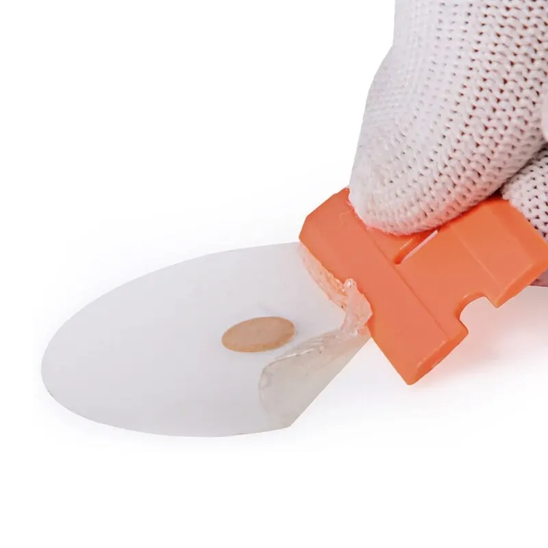 100 PCS Two Cutting Plastic Razor Blade Label Clean Razor Glue Remover Window Glass Clean Scraper Car Wrap Sticker Squeegee