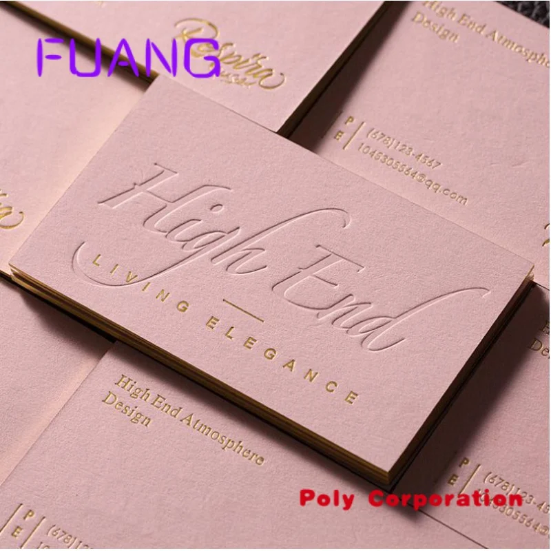 Custom  Manufacture cheap luxury embossed business cards with logo paper cards printing service