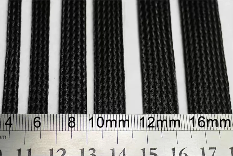 Width 4~16mm Black PET Nylon Insulated Braid Sleeving Tight Wire Cable Protection Expandable Cable Sleeve Wire Gland