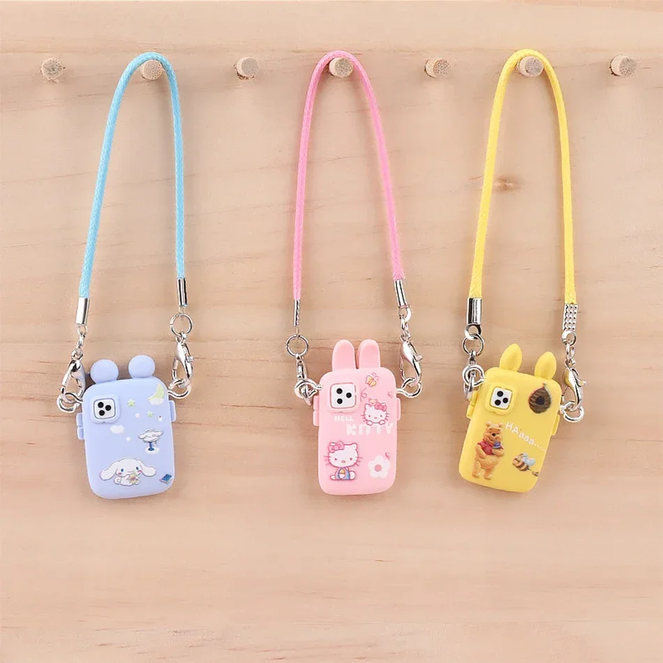 Per accessori Labubu per accessori Crybaby Borsa per telefono per fotocamera in stile cartone animato Accessori per bambole in peluche Regalo di compleanno per ventaglio pendente