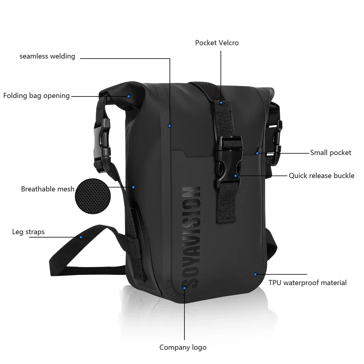 SOYAVISION Motorcycle Leg Side Bag Outdoor Casual Waist Bags Motorbike Mobile Phone Purse Hip Bum Pack