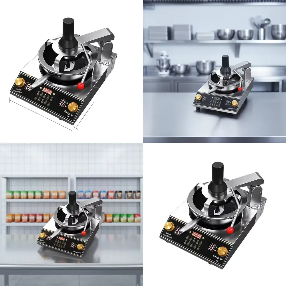 Olla Eléctrica Comercial Inteligente de Acero Inoxidable de 12L, 5000W, 110V/220V, para Cocinar Arroz Frito, Fideos, Pasta y Hot Pot Picante