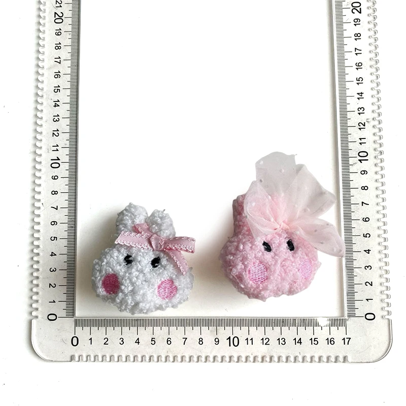 1Pc Sweet Bow Plush Rabbit Shoe Buckle Cute Bunny Shoe Flower Shoes Charms DIY Shoelace Decoration Shoes Accessories