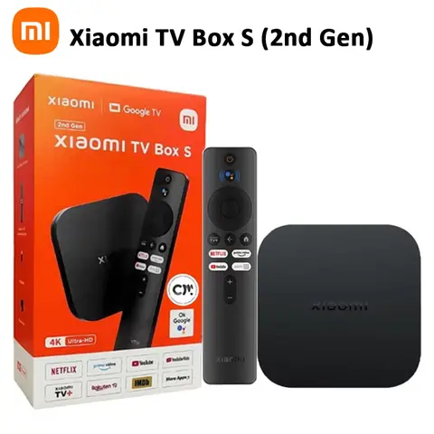 Xiaomi TV Box S 2nd Gen 4K Ultra HD Streaming Media Player Google TV Box WiFi Bluetooth 5.2 Dolby Vision HDR10+ TV Play Box