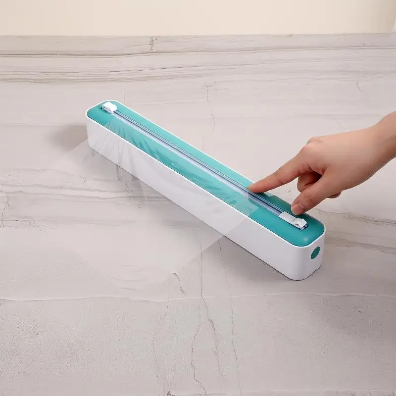 Household Multi-functional Cling Film Cutter, Tear-free Sliding Cutter Suitable For Plastic Cling Film And Aluminum Foil
