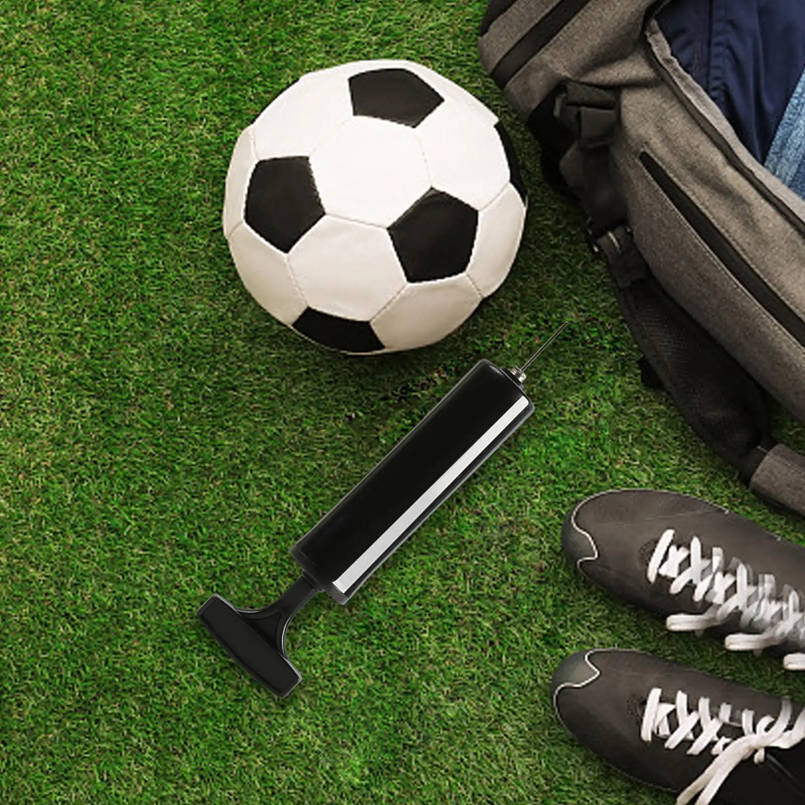 Pompa Udara Bola Basket dan Bola Voli Genggam dengan Jarum, Pompa Ban Portabel untuk Bola Olahraga, Sepak Bola, Sepeda, Desain Ringkas