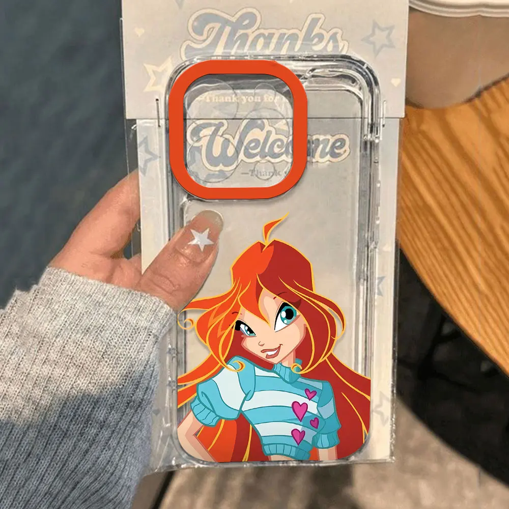Cool Lovely Winxs Clubs Phone Case For iPhone 17 16 16e 15 14 13 12 11 Mini Pro Max XR XSMax 7 8 Air Plus Transparent Back Cover - náhled 4