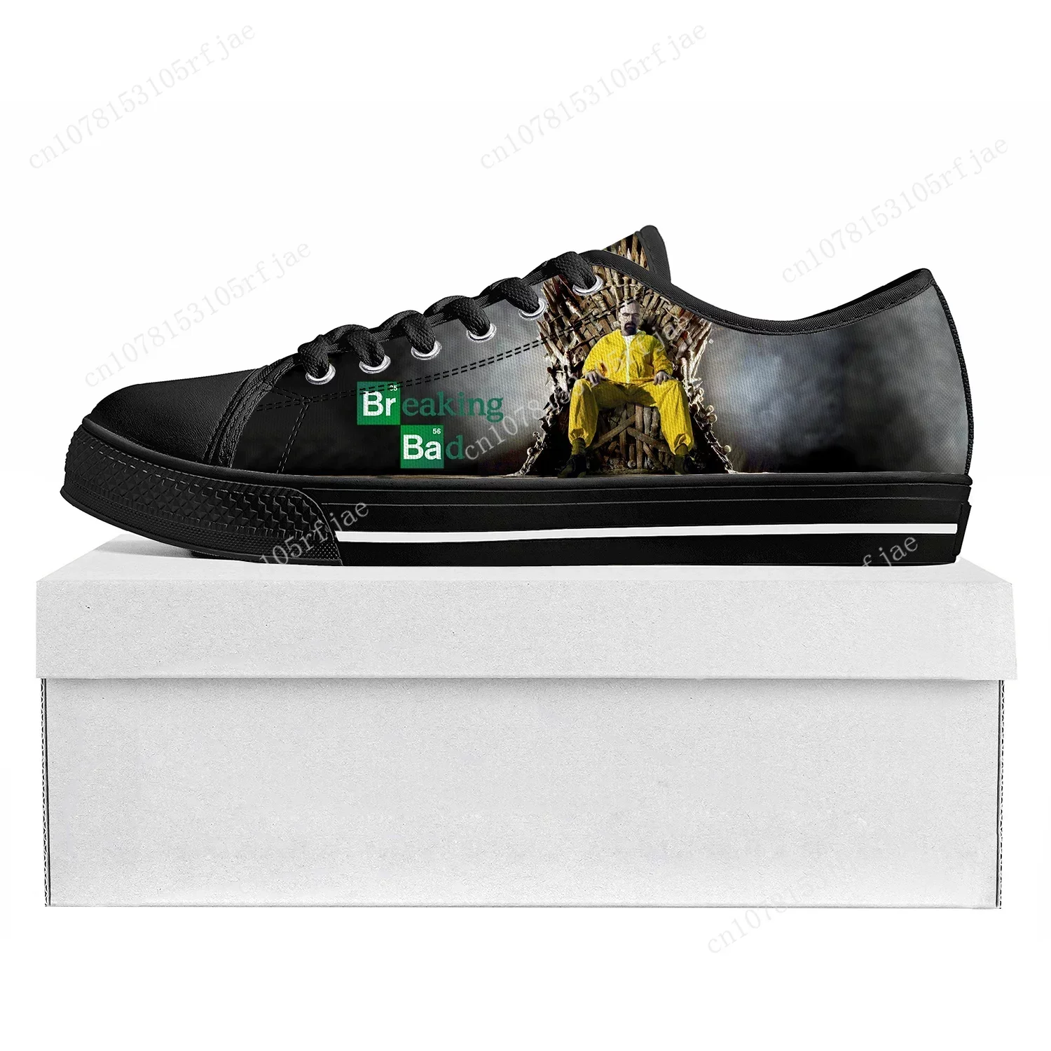 

Breaking Bad Heisenberg Low Top High Quality Sneakers Mens Womens Teenager Canvas Sneaker Prode Casual Couple Shoes Custom Shoe