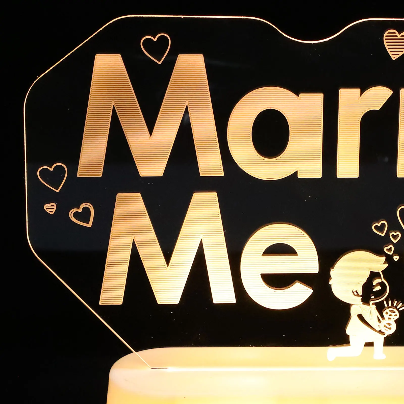 تزوجني مصباح النيون الرومانسي LED علامة إلكتروني ضوء لاقتراح الزفاف عيد الحب جو الديكور مصباح النيون القلب #4