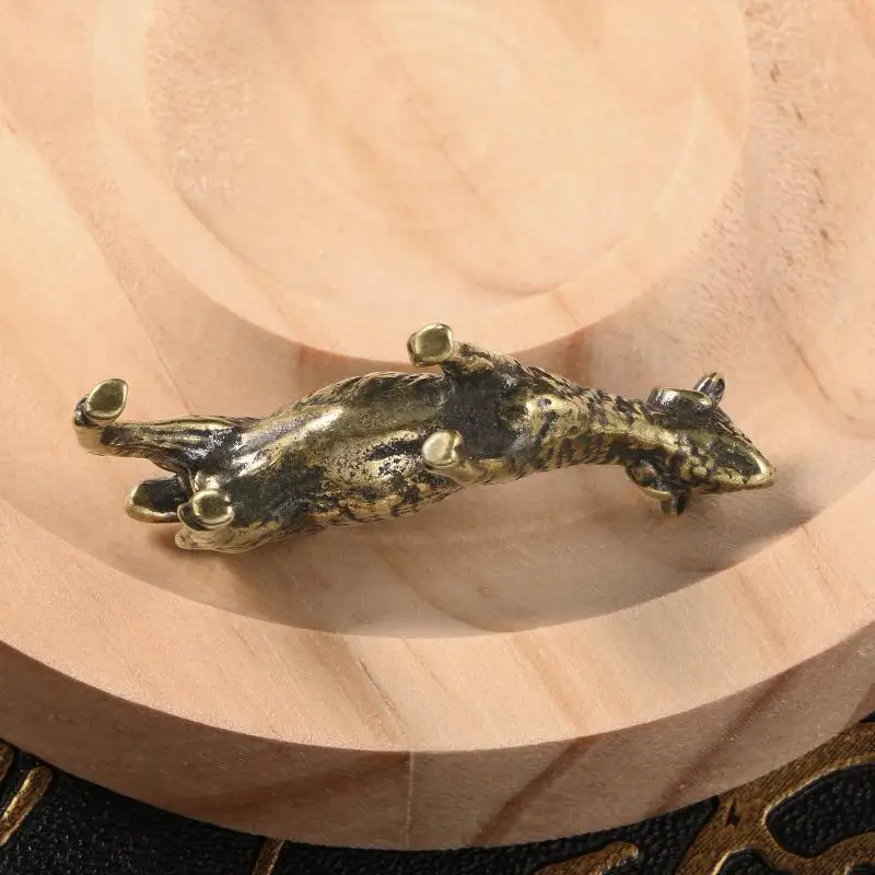 Antike Messing-Antilopen-Statue, kleine Tischdekoration, Kupfer-Tierfiguren, Ziegen-Figuren, Briefbeschwerer, Heimdekoration – Detail 10