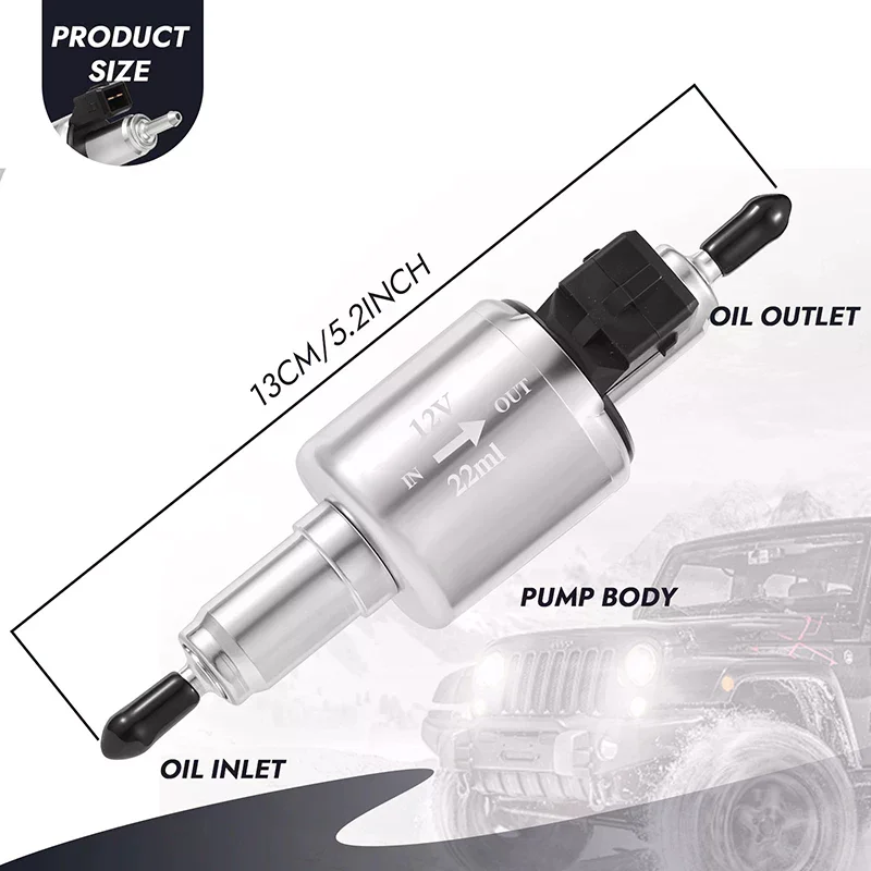 

22ml Air Heater Fuel Pumps Parking Heater Pump For 1KW-8KW Car Heater 22ML Heating Pump 12/24V Car Heater Oil Pump