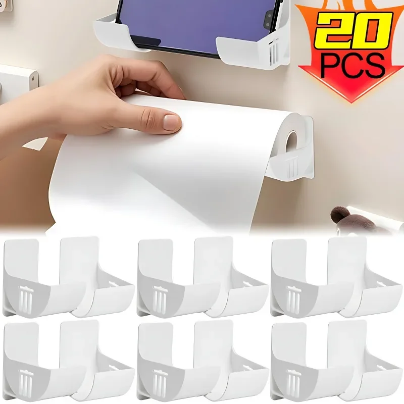 Wall Mounted Organizer No Hole Storage Tray Kitchen Shelf Cling Film Trash Bag Organizer Cabinet Refrigerator Side Storage Shelf