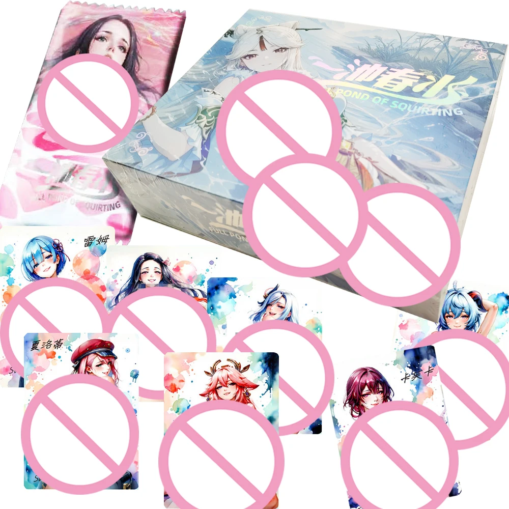

Full Pond of Squirting Collection Cards Charm Temptation Exquisite Unique Design Rare Limited Anime Girls Enamel Cards Kid Gift