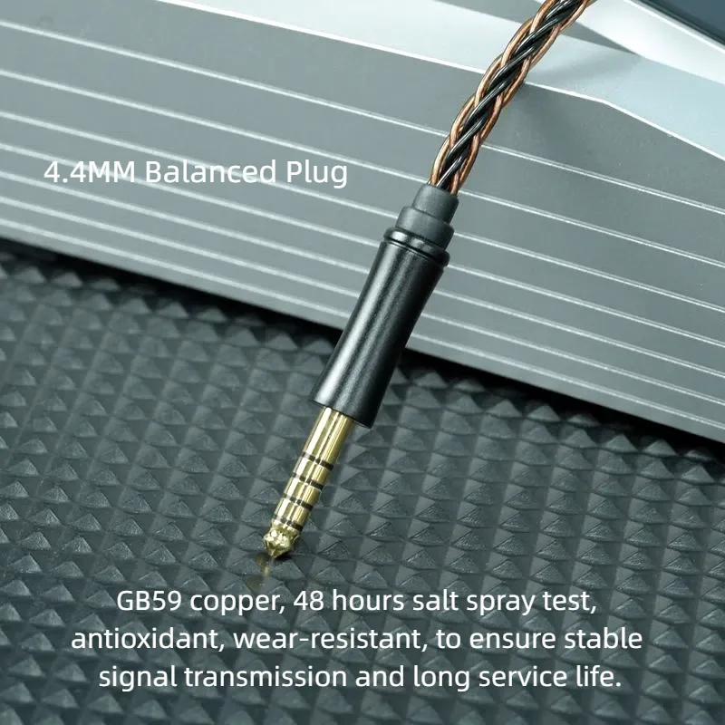 XINHS XH13A 8-Core 5N Single Crystal Kupfer versilbertes HiFi-Kopfhörer-Upgrade-Kabel 0,78 2PIN/IE900/MMCX/KZ QDC/TFZ – Detail 5